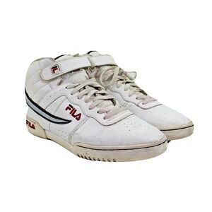 90's Fila Hi Tops Men's White Leather Basketball Shoes Size 12